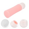 Unique Bargains Portable Cylinder Silicone Pump Bottle Pink 1 Pc - 3 of 4