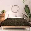 Deny Designs 3pc King Iveta Abolina Mushrooms Dark Brown Comforter Bedding Set - 3 of 3