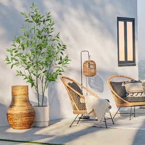 Acekool Artificial Eucalyptus Tree, Faux Olive Tree Indoor with White Pot, Slender Leaves, Home Office Living Room Decor, Low Maintenance - 1 of 4