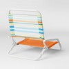 Recycled Fabric Sand Outdoor Portable Beach Chair Multi-Striped Rainbow - Sun Squad™: Weather-Resistant, Foldable - image 3 of 4