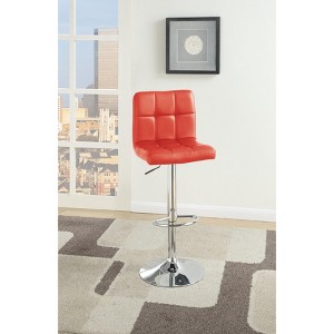 PAGED Contemporary Bar Stools Set of 2, Adjustable Swivel Kitchen Island Stools with Short Back Rounded Seat, Kitchen Chairs for Home Pub - 1 of 4
