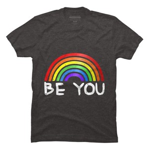 Adult Design By Humans Be You Rainbow Pride By Chos T-Shirt - 1 of 2