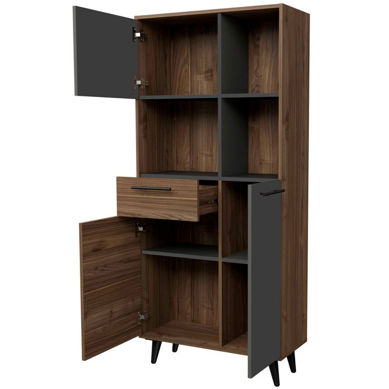 63&#34; Lindon 3 Tier Shelf Bookshelf Medium Wood - RST Brands, 4 of 9