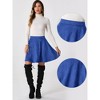 INSPIRE CHIC Women's Basic Faux Suede Flared Casual Mini Skater Skirt - 2 of 4