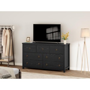 Drawer Dresser for Bedroom, Chest of Drawers, Tall Dresser, Wooden Dresser Chest with Clothes Storage Cabinet, Drawer Organizer - 1 of 4