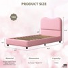 Jojoka Twin/Full/Queen Size Bed Frame, Boucle Upholstered Platform w/ Rounded Headboard, Wooden Slats, Low Profile, Heavy Duty, No Box Spring Needed - 2 of 4