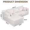 Kumasinova 105" L-Shaped Modular Sofa, Spring-Free Foam Sofa – Kid & Pet Friendly, Eco-Friendly, Modern Couch for Living Room (Right Chaise) - 4 of 4