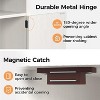 Heynemo Farmhouse Nightstand with Charging Station, Tall Bedside Table with X-Shaped Design, Wooden Rustic End Table - 3 of 4