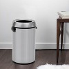 homfan 65L/17Gal Open Top Trash Can, Heavy Duty Stainless Steel Rubbish Bin - 2 of 4