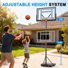SUGIFT Portable Basketball Hoop, 44" Shatter-Resistant Backboard, Adjustable 4.5–10 ft, Fillable Base w/ Wheels, Outdoor for Kids, Teens & Adults - 4 of 4