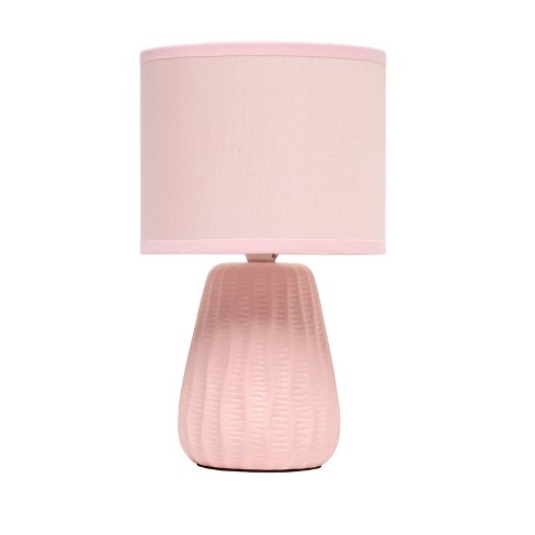 Round Prism Mini Table Lamp With Matching Fabric Shade Black