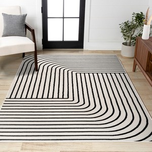 JONATHAN Y Odense High-Low Minimalist Angle Geometric Indoor/Outdoor Area Rug - 1 of 4