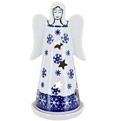 Blue Rose Polish Pottery L034 Manufaktura Small Angel Luminary