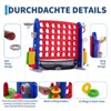 3-in-1 Giant Connect 4 Outdoor Game Set w/Basketball Hoop & Ring Toss | Adjustable Height 2.7-3.2 FT - 3 of 4