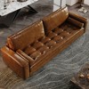 80.31" Luxury Oil-Waxed Leather Sofa, High-End Vintage Sofa, Sturdy Frame, Comfortable Seating - 4 of 4