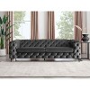 MINIMORE Modern Style Ghaleb 93.3"W  3Seater Square Arms Chesterfield Sofa - 2 of 4