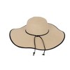 Anna-Kaci Wide Brim Straw Sun Hat with Braided Cord Detail Lightweight Packable Design for Beach Travel Outdoor Protection - 2 of 4
