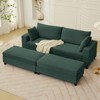 Mjkone Modern Extra-Large Corduroy Upholstered Modular Sectional Sofa Set,Deep Seat Sleeper Chair Indoor with Ottoman - 2 of 4