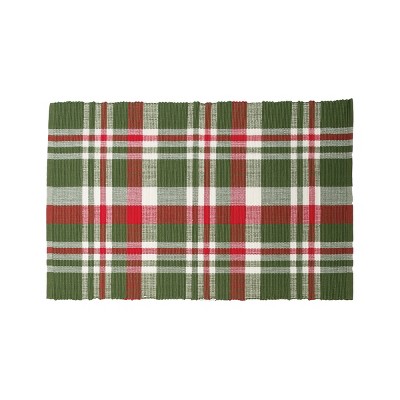 C&F Home Owen Plaid Cotton Woven Placemat Set of 6