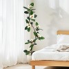 Artificial Magnolia Tree,Tall Fake Plants with White Planters, Artificial Plants Indoor with 8 Pcs Magnolia Flowers - 4 of 4