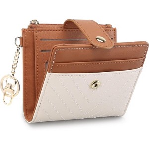 BEAFUP Wallets for Women,Leather RFID Blocking,Bifold Small Zipper Pocket Wallet,Card Case Purse with ID Window,Applies to Gift - 1 of 4
