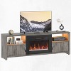 Bestier 71" Fireplace TV Stand for TVs up to 75" LED Entertainment Center with 23" Remote Control Electric Fireplace, Wash Grey - 4 of 4