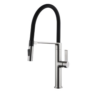 SUMERAIN Brushed Nickel Pull Out Kitchen Sink Faucet with Dual Spray Modes, Magnetic Docking - 1 of 4