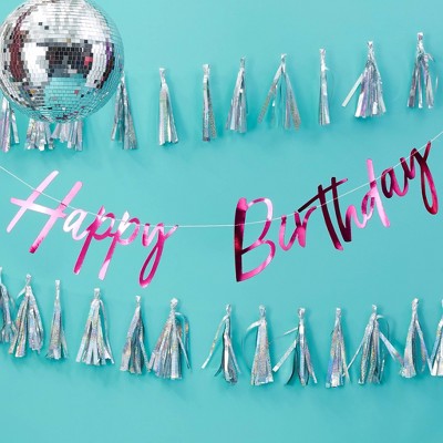 "Happy Birthday" Bunting Pink