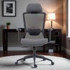 Mshliw High Back Ergonomic Mesh Office Chair with Adjustable Lumbar Support, Headrest, Seat Depth, and 360° Swivel Wheels - 3 of 4