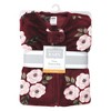 Hudson Baby Infant Girl Plush Sleeping Bag, Sack, Blanket, Burgundy Floral - 2 of 2