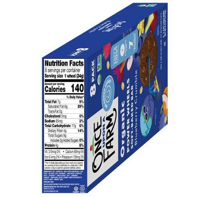 Once Upon A Farm Organic Soft Baked Blueberry Crumble Snack Bars - 9.6oz/8ct