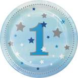 24ct One Little Star Boy 1st Birthday Dessert Plates Blue