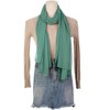 Elerevyo Women's Solid Chiffon Sheer Lightweight Soft Long Scarf Shawl 1 Pc - 2 of 4