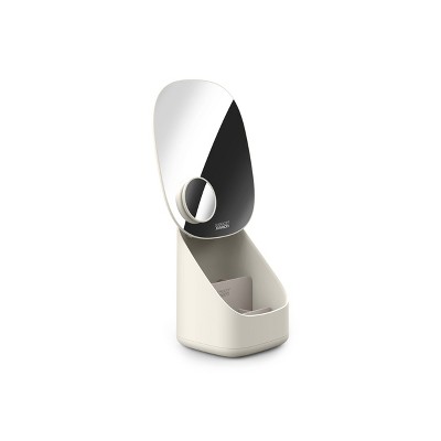 Shell Compact Countertop Makeup Organizer with Dual Mirrors