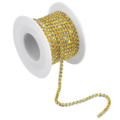 Unique Bargains DIY Bag Clothing Decoration Crystal Rhinestone Sew on Close Claw Chain Trim