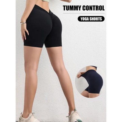 Mocamel Women's High Waist Hip-lifting Yoga Shorts
