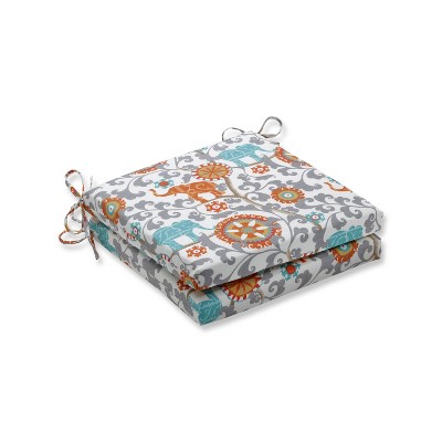 Menagerie Cayenne 2pc Indoor/Outdoor Squared Corners Seat Cushion - Pillow Perfect