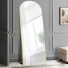 Muselady Glam Style Oversize Arch Full Length Floor Mirror with Standing,Shatterproof Glass Mirror with Metal Frame-The Pop Home - 4 of 4