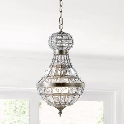 Regina Satin Brass Crystal Pendants - 80cm Long Satin Brass Chandelier –  V&M Imports