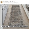 Washable Rug Distressed Vintage Medallion Rug with Non Slip Backing - 4 of 4