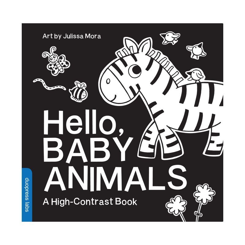 Hello, Baby Animals - (High-Contrast Books) by  Duopress Labs (Board Book), 1 of 2
