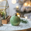 NAYSAYE Party Decoration and Accessories Glass Christmas Ball Ornaments Set of 12 for Christmas Tree Decors, Green, 3"*3"*0.07" - 3 of 4