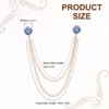 Unique Bargains Bouquet Coat Round Rhinestone Hanging Tassel Chain Lapel Suit Brooch Pins 1 Pc - 2 of 4