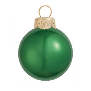 Northlight Shiny Finish Glass Christmas Ball Ornaments - 4.75" (120mm) - Green - 4ct - 1 of 4