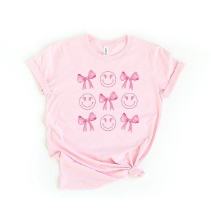 Simply Sage Market Women's Smiley Face Coquette Chart Short Sleeve Graphic Tee - 1 of 3