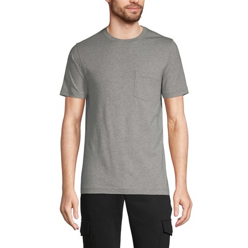 Lands' End Men's Short Sleeve Cotton Supima Tee With Pocket - Large ...