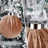12 PCS Festiva Christmas Tree Ornaments Velvet Balls for Xmas Decor- Multicolor - 2 of 4