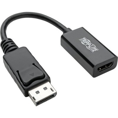 Tripp Lite DisplayPort to HDMI 2.0 Adapter-M/F, Latching Connector, 4K@60 Hz, 6 in., Black, DP to HDMI