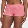 Women's Cotton Blend Boy Shorts Underwear with Lace - Auden™ - 4 of 4