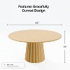 Dovelina 60" Round Dining Table Modern Wood Kitchen Table Dining Room Table for 8 People - 4 of 4